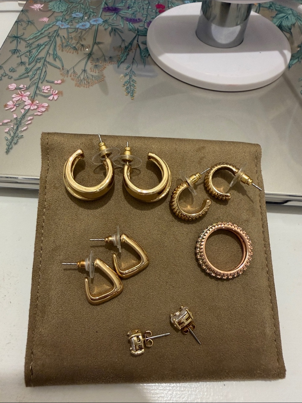 Gold-Tone Mixed Hoop & Stud Earring Set - Versatile Women’s Jewelry